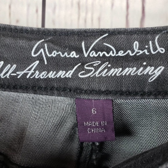 Gloria Vanderbilt All Around Slimming Jeans Womens Size 6 Bootcut Black - Picture 9 of 9